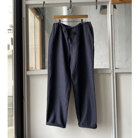 COMOLI ウールシルク ドローストリングパンツ