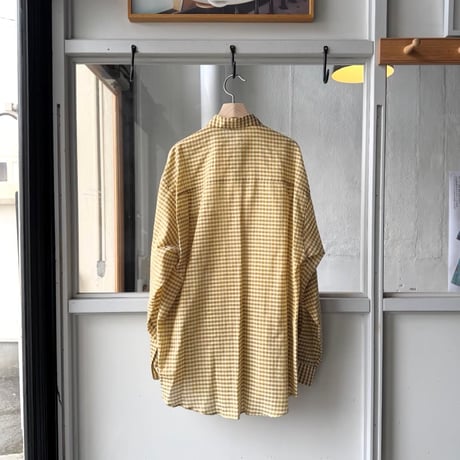AURALEE　AIRY LIGHT COTTON CHECK BIG SHIRT