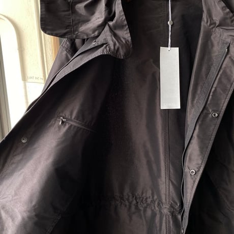 COMOLI　コットンシルク フーデッドコート