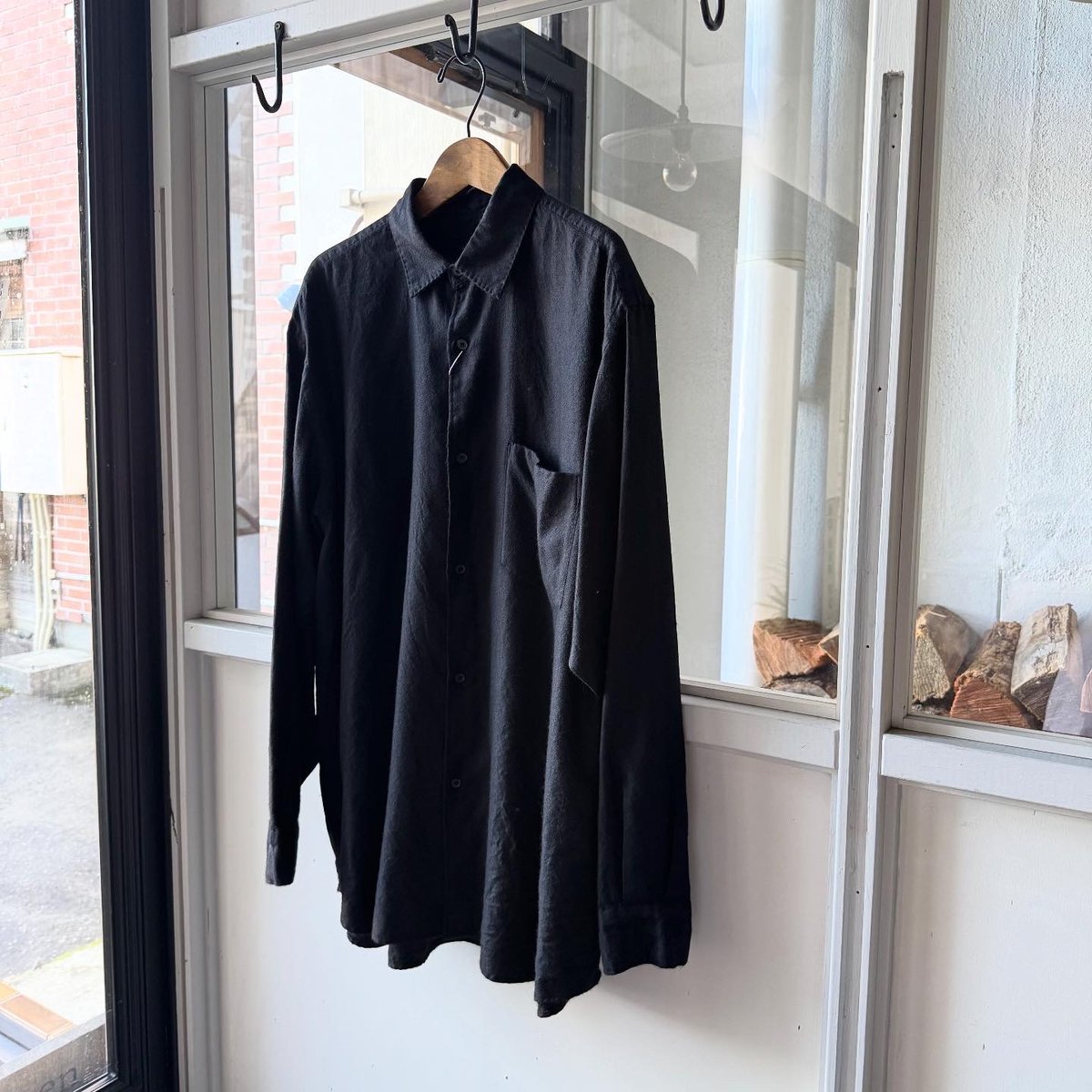 新品【COMOLI】カシミヤシルク 製品染シャツ　ネイビー　コモリシャツ　2 カシミヤシルク 製品染シャツ(2(MEN) Navy/ネイビー): COMOLI