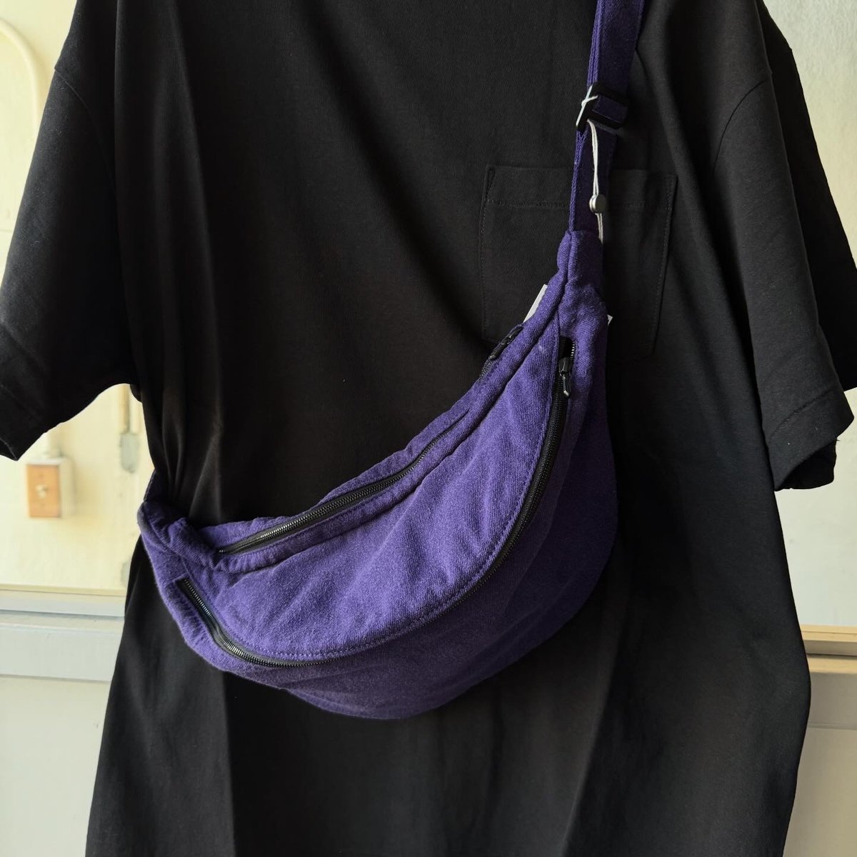 COMOLI 26SS シルクネップウエストバッグ パープル 新品未使用 COMOLI シルクネップ ウエストバッグ - purple | Less Higashikawa