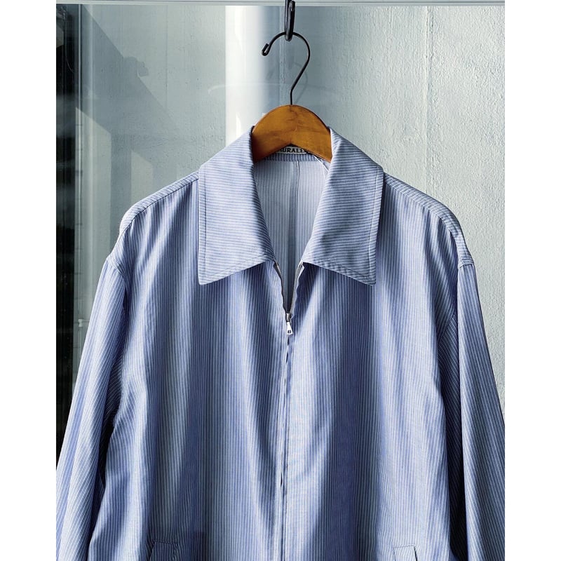 AURALEE GIZA LIGHT WEIGHT DOUBLE-CLOTH ZIP BL AURALEE GIZA LIGHT WEIGHT DOUBLE-CLOTH ZIP BL