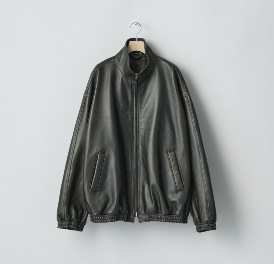 ssstein SHEEP LEATHER STAND COLLAR JACKET | L