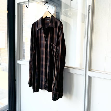 COMOLI　レーヨン オープンカラーシャツ