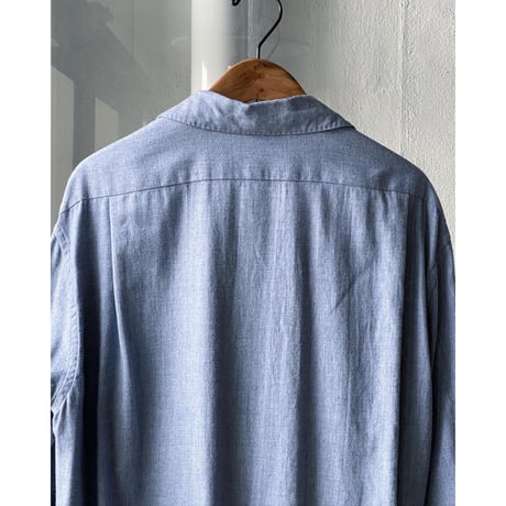 COMOLI 　コットンカシミヤ  オープンカラーシャツ