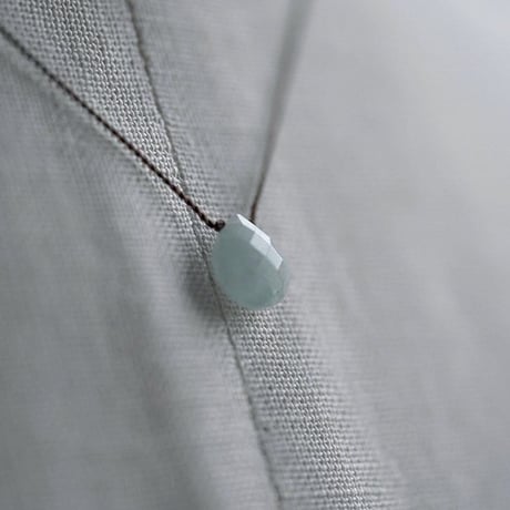 Margaret Solow 　 Faceted  Opaque Aquamarine Necklace