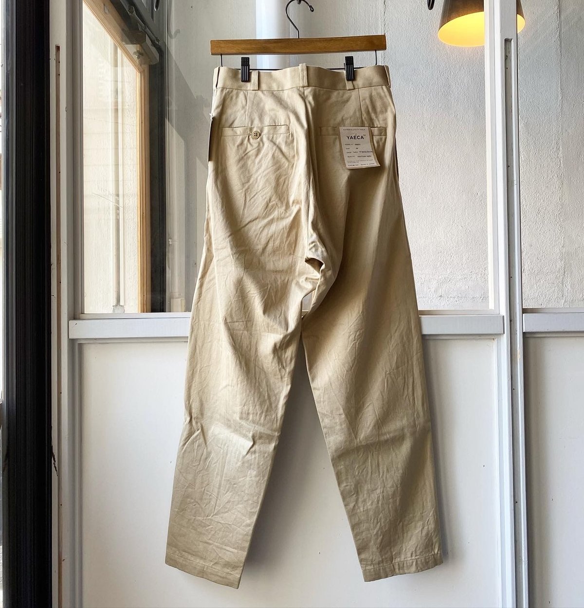 YAECA [ WOMEN ] チノクロスパンツ ワイドテーパード | Less H