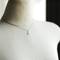 Margaret Solow 　 Enclosed Small Square Emerald Necklace 18K