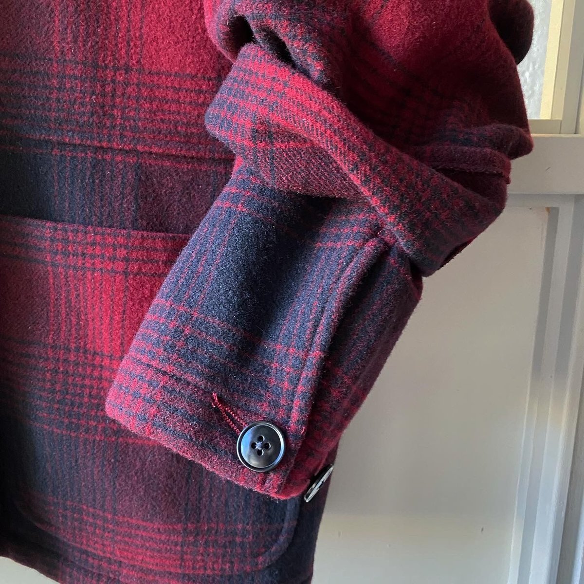 COMOLI ナッピングウール チェック マッキノウクルーザー | Less