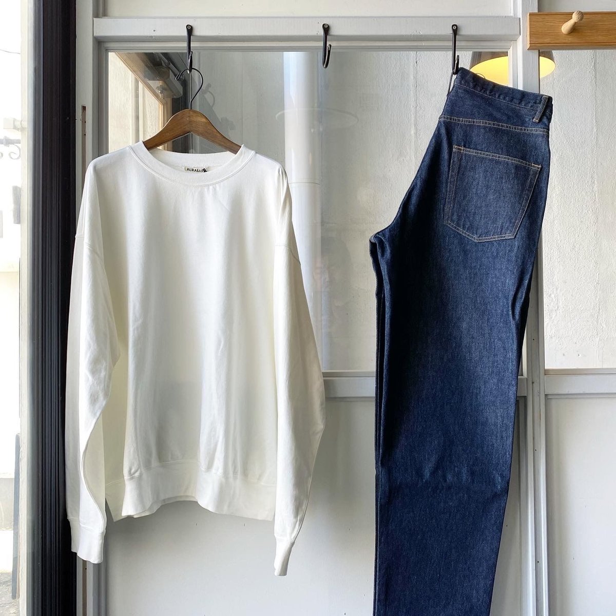 トップス AURALEE SUPER HIGH GAUGE SWEAT BIG P/O Namu Shop - Auralee Super High Gauge Sweat P/O - Blue Gray