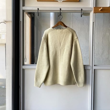 AURALEE　SILK WOOL CAMEL MIX KNIT CARDIGAN