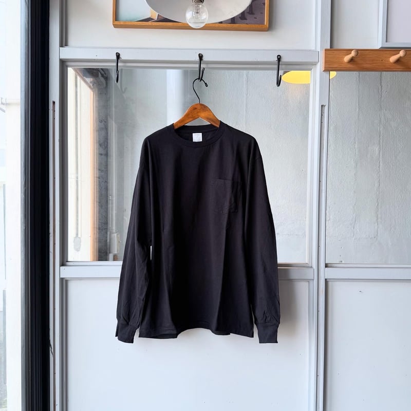 新品未使用タグ付きCOMOLIロングTシャツ黒　サープラス長袖シャツ COMOLI サープラス 長袖シャツ , Black – Navyblue