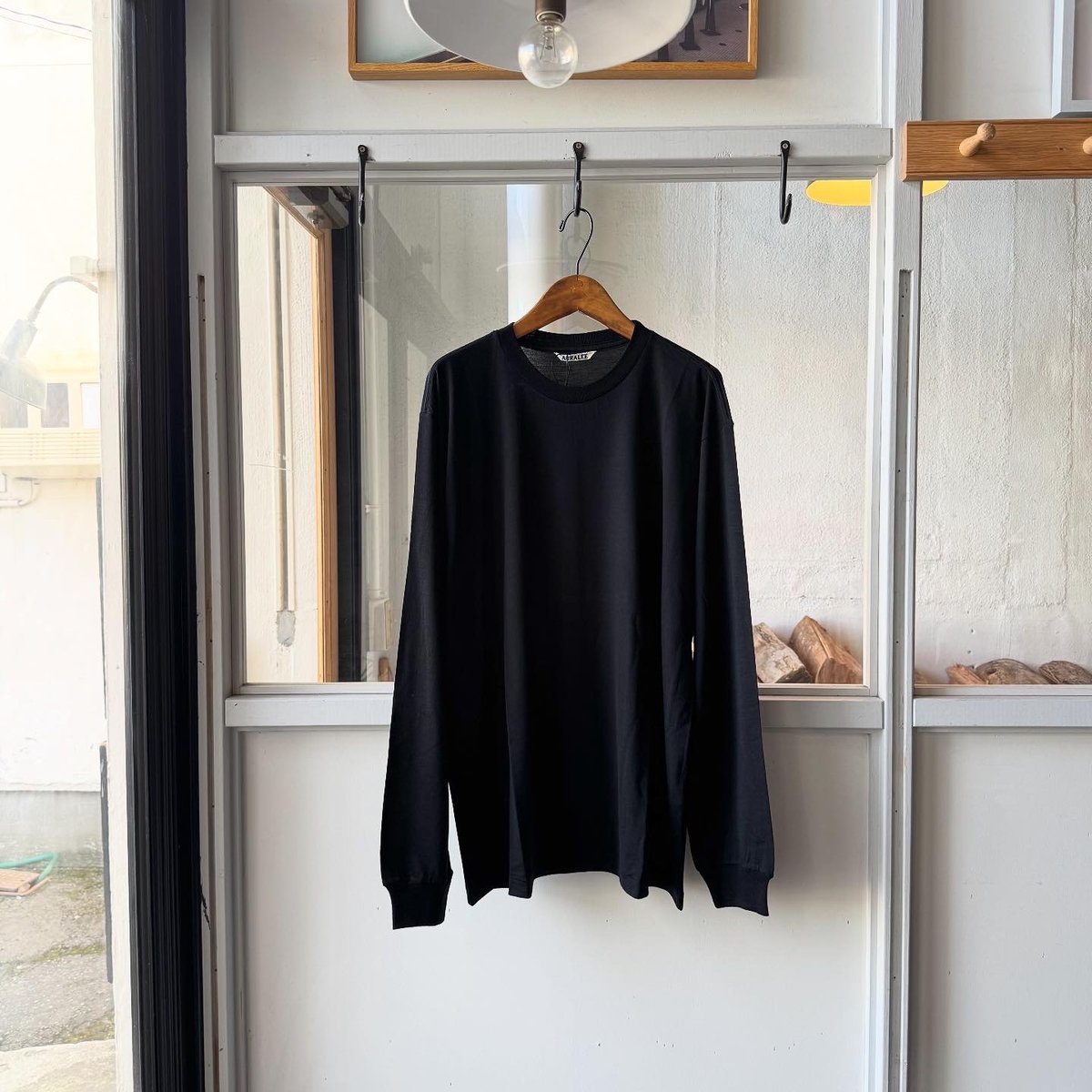 AURALEE WOOL SOFT JERSEY L/S TEE | Less Higash