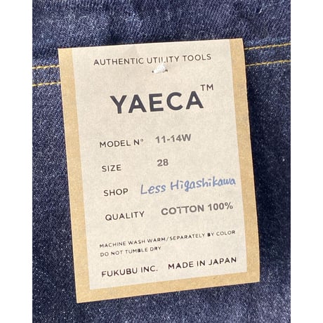 YAECA    [ WOMEN ]   デニム　ワイドストレート　11-14W