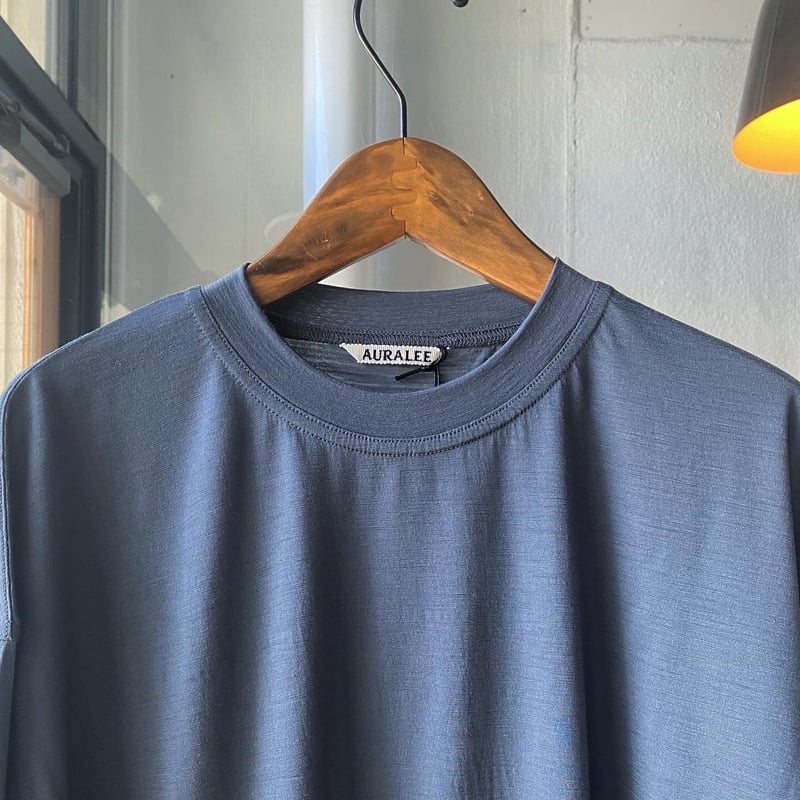 AURALEE WASHABLE LIGHT WOOL JERSEY L/S TEE A