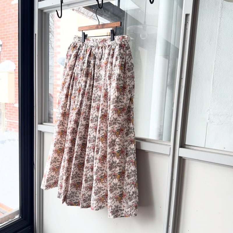 YAECA [WOMENS] CANVAS DESIGN ギャザースカート. (MINIATU