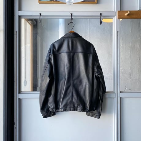 COMOLI　レザー ジップブルゾン