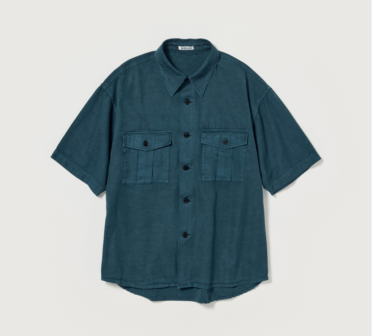AURALEE PRODUCT DYED FINX GABARDINE HALF SLEEVE