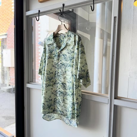 AURALEE　PRINTED AIRY SILK HALF-SLEEVED SHIRT