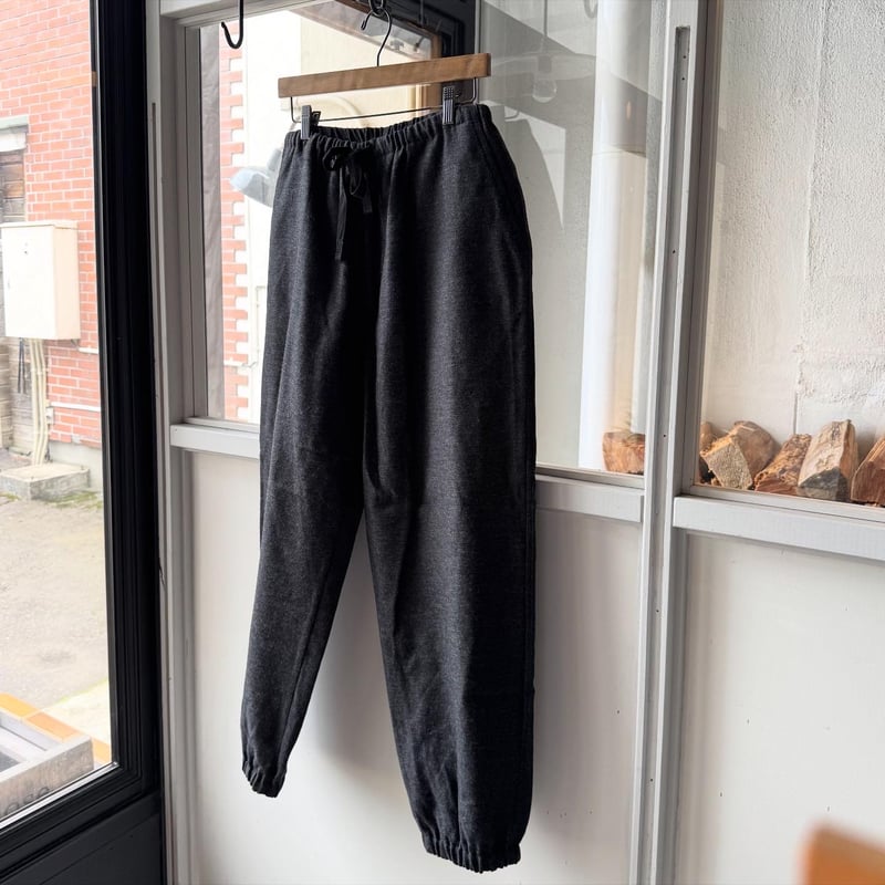 COMOLI 22AW カシミヤシルクドローストリングパンツ size2 COMOLI カシミヤシルク ドローストリングパンツ BLACK