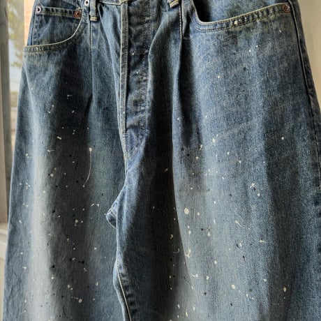 ssstein　  VINTAGE REPRODUCTION SPLASHED DENIM JEANS　INDIGO