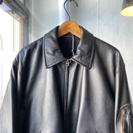 COMOLI　レザー ジップブルゾン