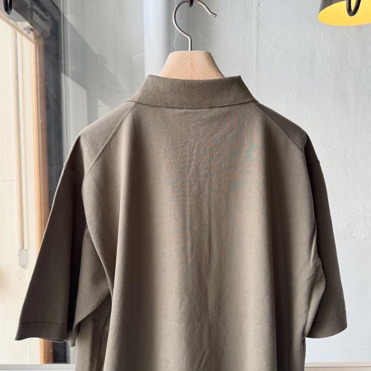 AURALEE GIZA HIGH GAUGE KNIT POLO | Less Higas