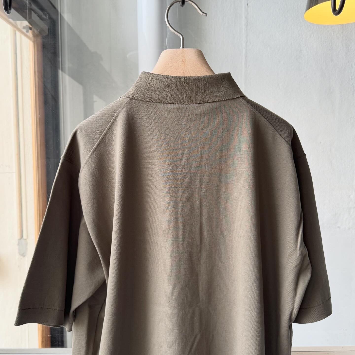 AURALEE GIZA HIGH GAUGE KNIT POLO | Less Higas