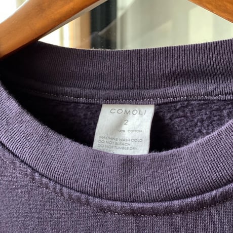COMOLI  コットン吊裏毛 クルーネック  FADE NAVY