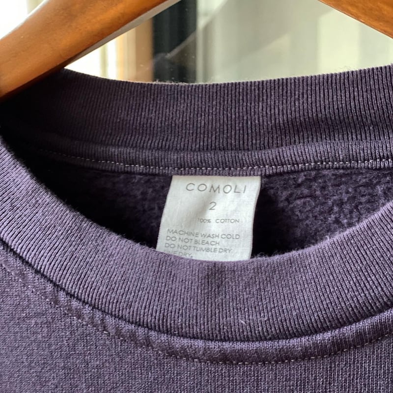 COMOLI コットン吊裏毛 クルーネック FADE NAVY | Less Higas COMOLI コットン吊裏毛 クルーネック FADE NAVY | Less Higas