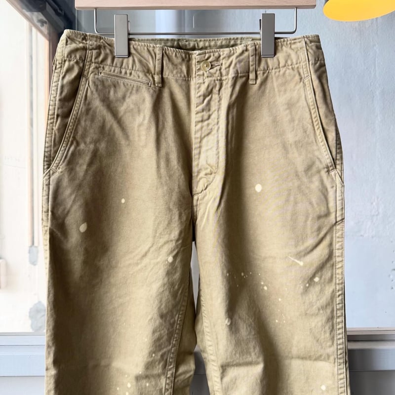 AURALEE GARMENT-DYED FINX LIGHT CHINO PANTS | L