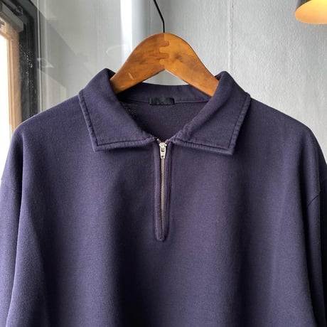 COMOLI  コットンシルクジャージ ハーフジップPO