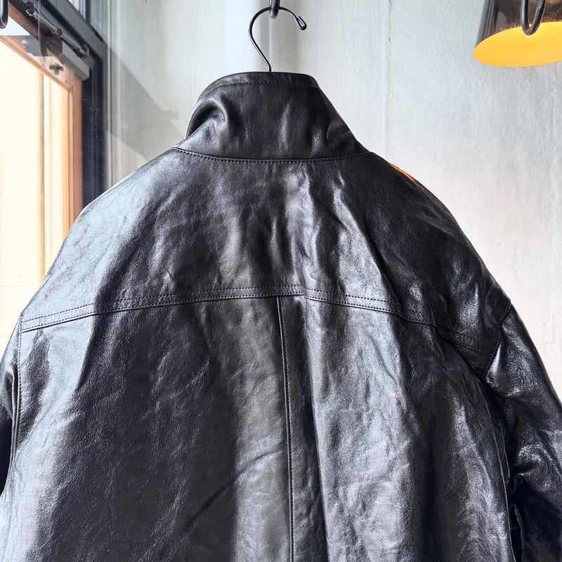 AURALEE LAMB LEATHER ZIP BLOUSON | Less Higash