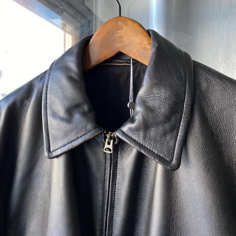 COMOLI　レザー ジップブルゾン