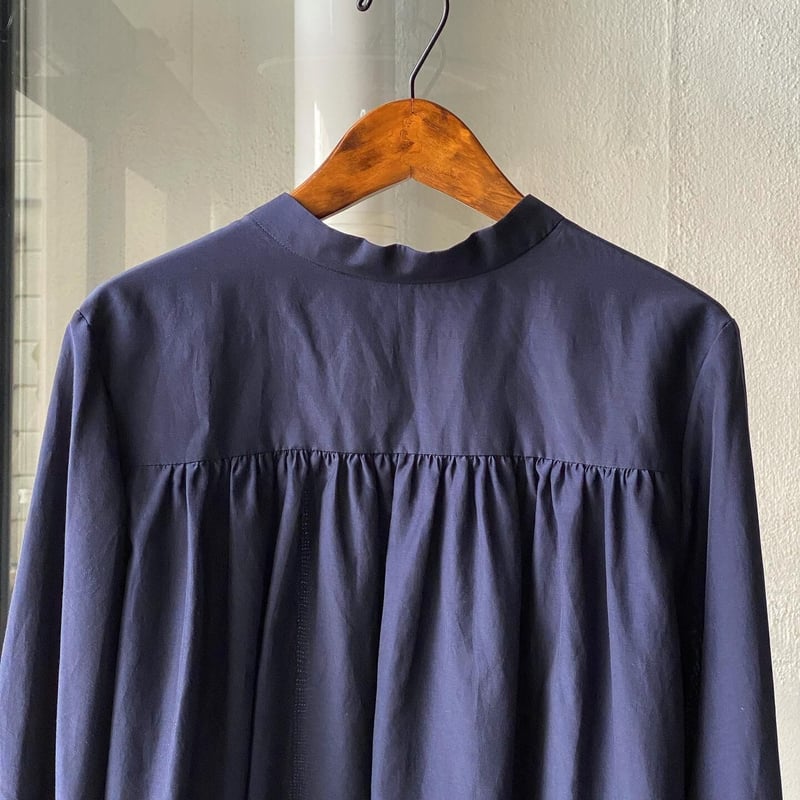 fruits of life コットンシルク　バンドカラーシャツ　ブラウス fruits of life コットンシルクブラウス | Less Higashikawa