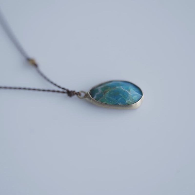 Margaret Solowマーガレット　ソロウ　ターコイズネックレス Margaret Solow Enclosed Emerald Cabochon Nec