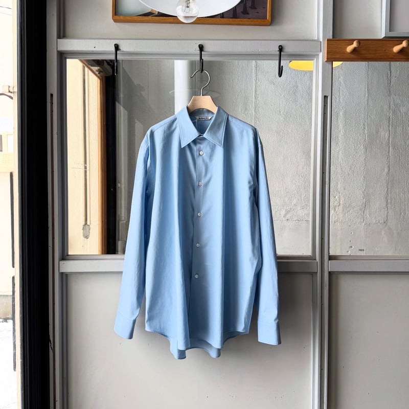 一時値下げ　AURALEE WASHED FINX TWILL SHIRT AURALEE WASHED FINX TWILL SHIRT | Less Higashi