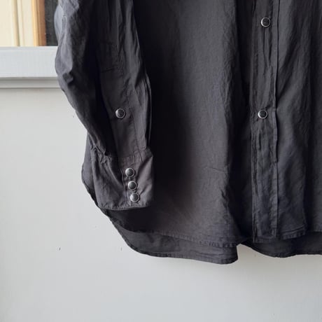 COMOLI　シルク製品染 ウエスタンシャツ