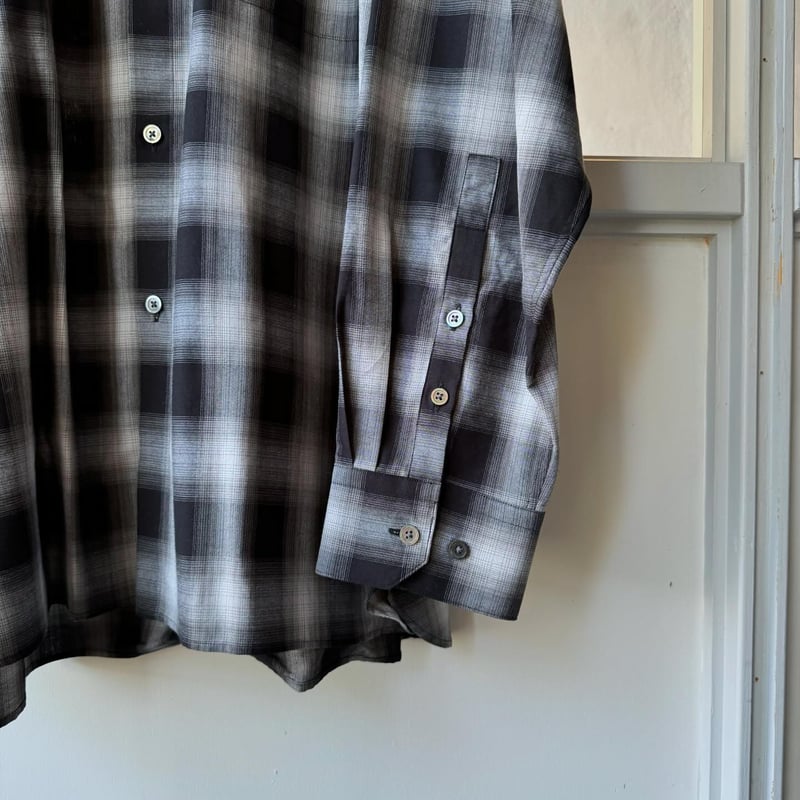 ssstein OVERSIZED DOWN PAT SHIRT | Less Higa