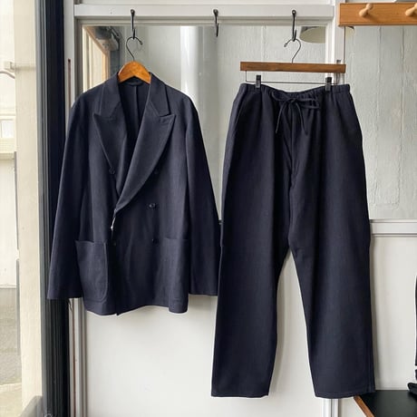 COMOLI　リファインウール ドローストリングパンツ