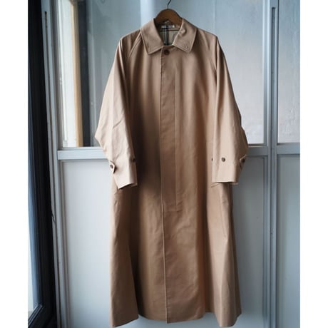 AURALEE  COTTON SILK GABADINE LONG SOUTIEN COLLAR COAT (Womens)