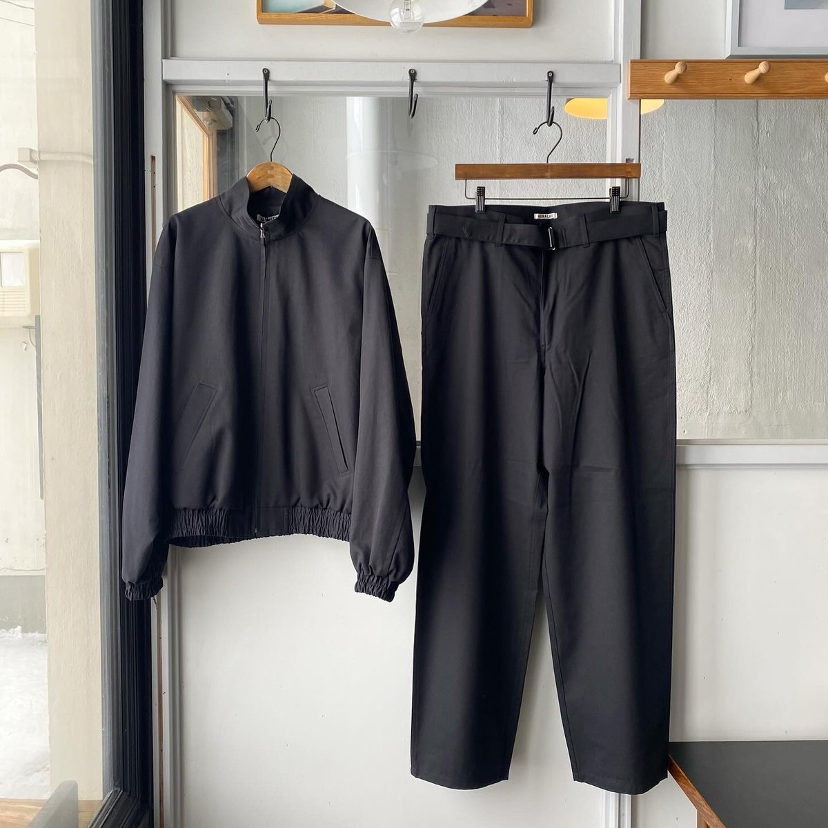 AURALEE WASHED FINX SILK CHAMBRAY BLOUSON | Les AURALEE WASHED FINX SILK CHAMBRAY BLOUSON | Les