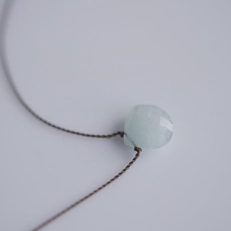 Margaret Solow 　 Faceted  Opaque Aquamarine Necklace
