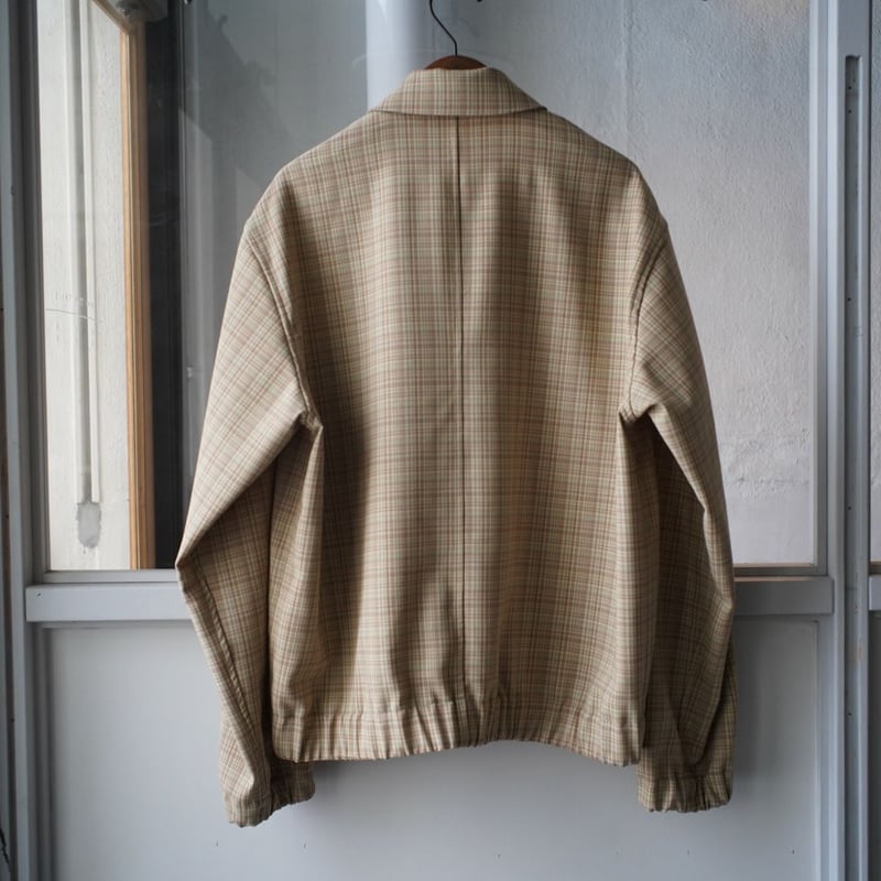 HARD TWIST WOOL DOUBLE FACE CHECK BLOUZO