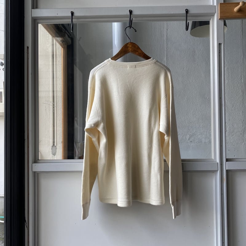 COMOLI コモリ 19AW コットンウールワッフルロングスリーブTシャツ COMOLI C/W ワッフル長袖クルー | Less Higashikawa