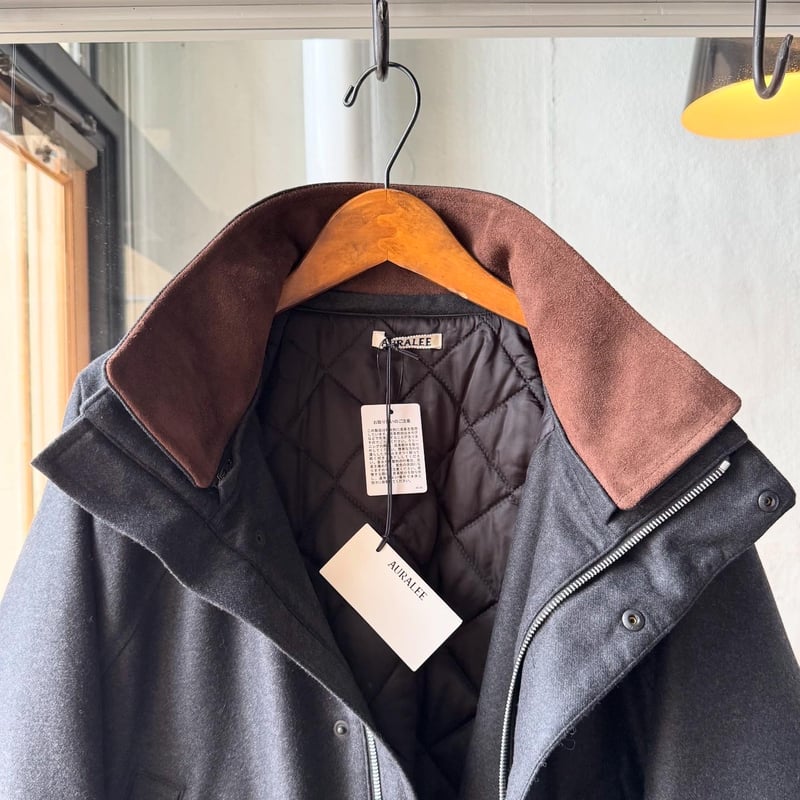 AURALEE WOOL FULLING FLANNEL PADDED OVER BLOUSO