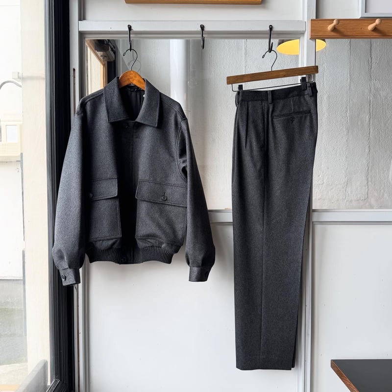 AURALEE CASHMERE MOLESKIN ZIP BLOUSON | Less H