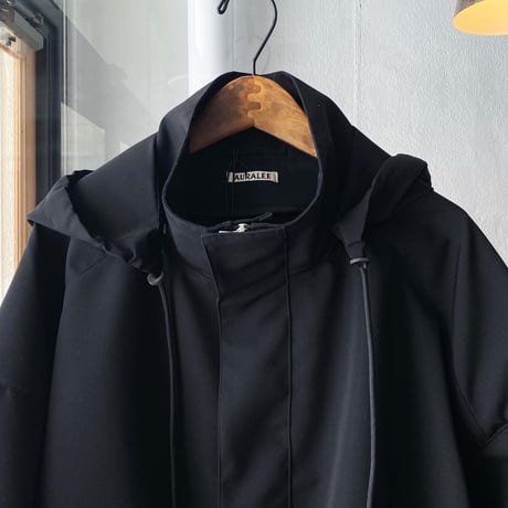 AURALEE  WOOL MAX CANVAS HOODED BLOUSON