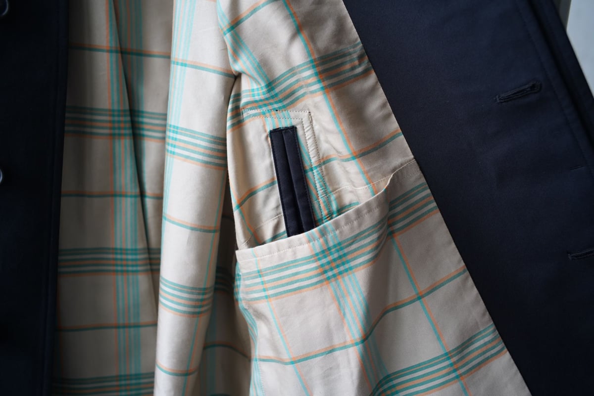 オーラリー COTTON SILK GABADINE LONG SOUTIEN AURALEE -Cotton Silk Gabardine Long Soutien Collar Coat