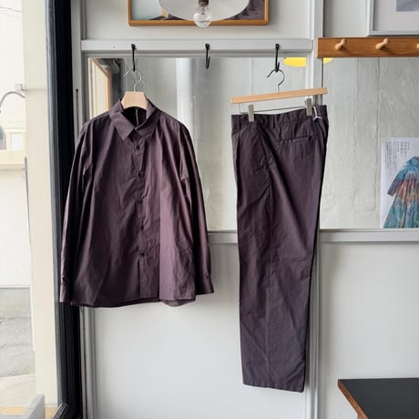 AURALEE　GARMENT-DYED FINX SHUTTLE WEATHER SHIRT